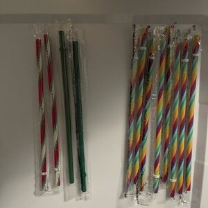 Starbucks Rainbow Straws Bundle of 8 plus extra 4